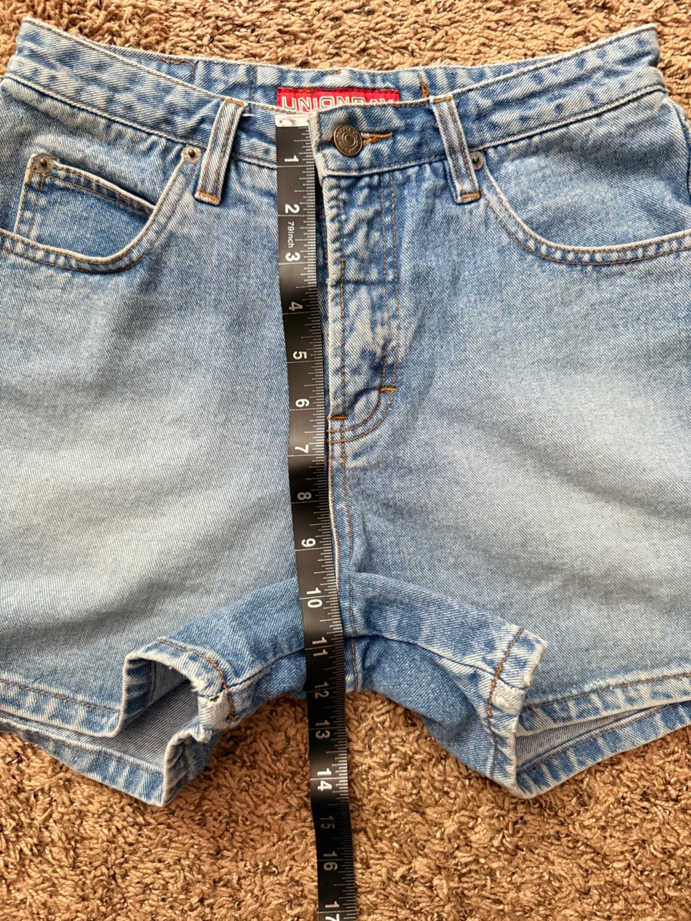 ☀️ UNIONBAY • Light Wash Denim Shorts • Casual High-Waisted • Juniors 9 - Picture 13 of 14